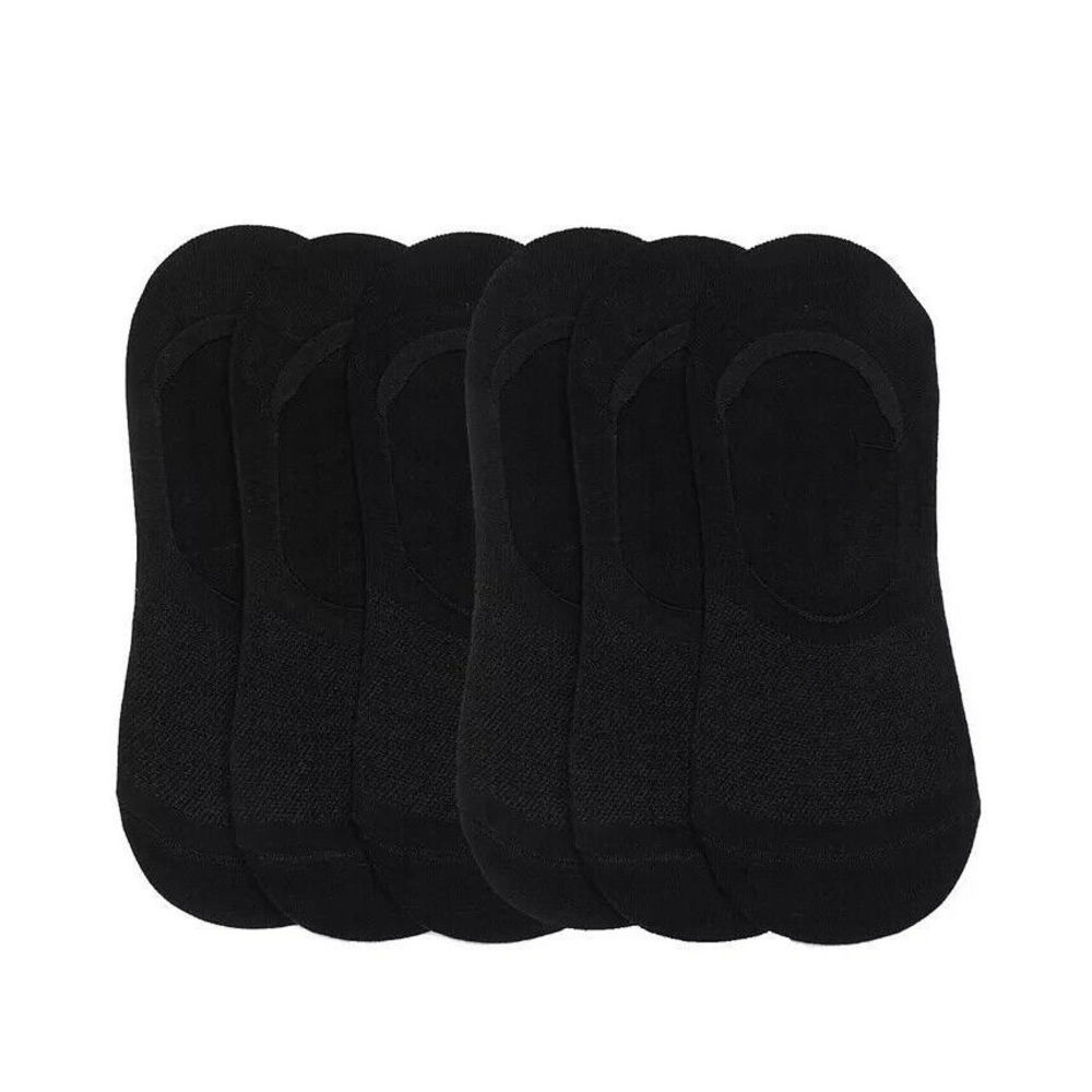 Stems Women's Basic Liner Socks 6 Pack Black